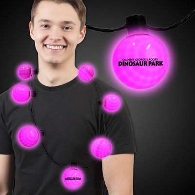 Pink LED Ball Necklace(Digi Printed)