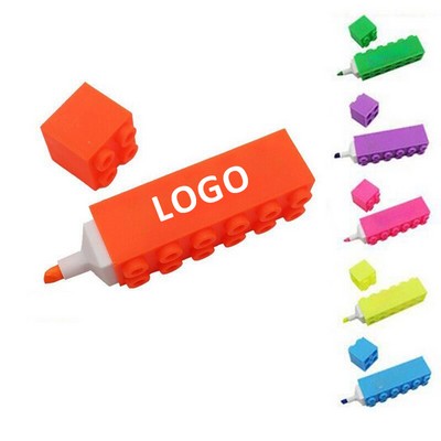 Custom Logo Block Cube Shape Highlighters