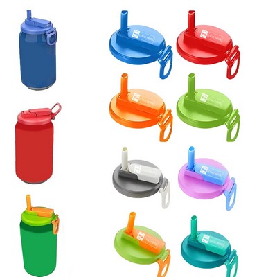 Soda Can Lid with Straw