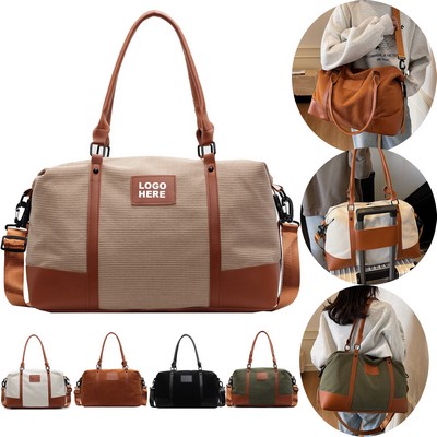 Custom Stylish Overnight Bag Large Capacity Travel Gym Tote Weekender Duffel Bag