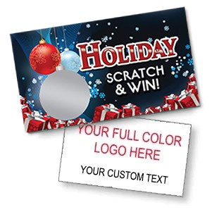 Scratch Off Cards - Holiday Scratch and Win (4 Sizes)