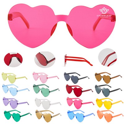 Customizable Heart Shape Tyewear Colored Sunglasses