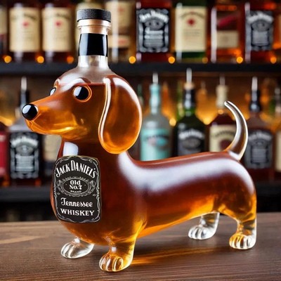 13 oz. Dog Glass Wine Decanter