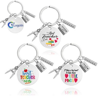 Stainless Steel Teacher Keychain Thank You Gift