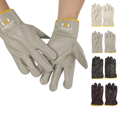 Double-Layer Welder's Heat-Resistant Leather Gloves