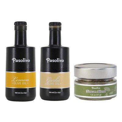 Lemon Olive Oil & Garlic Olive Oil 100mL & Tuscan Spice Blend 1.8oz
