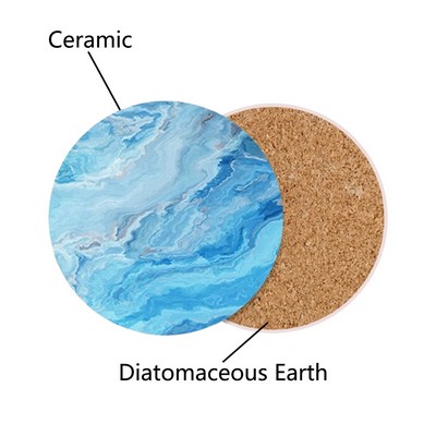 4" Round Ceramic Tabletop Thermal Insulated Coasters