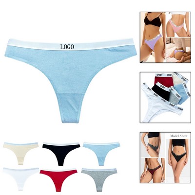 Seamless Cotton Sport Thong