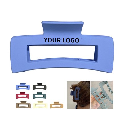 Matte Plastic Square Hair Clip With Strong Spring