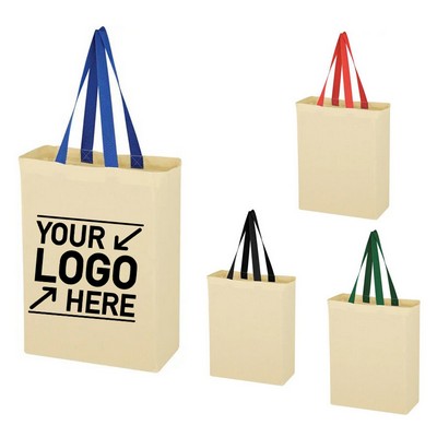 Natural Cotton Canvas Grocery Tote Bag