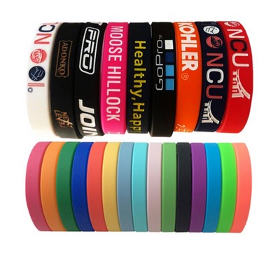 8" Custom Sports Silicone Wristband