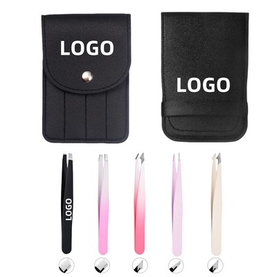 Stainless Steel Facial Clip & Tweezer Set