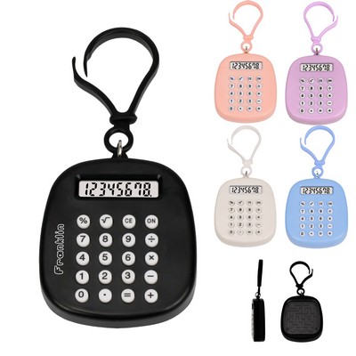 Mini Calculator Keychain With Maze