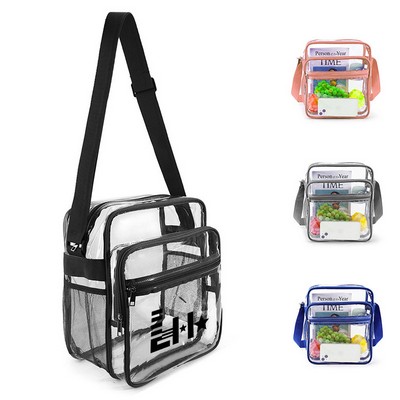 Pvc Large Capacity Clear Crossbody Concerts Messenger Bag