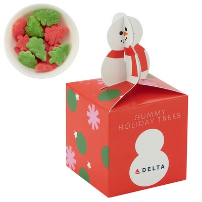 Snowman Jolly Top Treat Collection Box with Gummy Holiday Trees