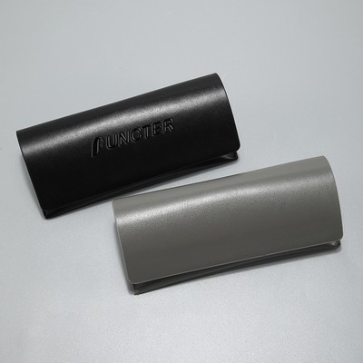 Foldable Edge Paint PU Leather Sun Glasses Case W/ Magnetic