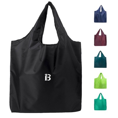 Reusable Polyester Shopping Tote Bag w/ Handle