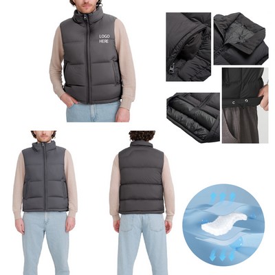 Puffer Vest For Men Lightweight Winter Sleeveless Jacket Casual Warm Quilted Body Warmer