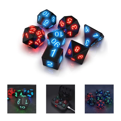 7 Pieces Led Light Electronic Dice Set