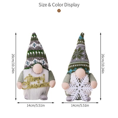 Christmas Light Up Rudolph Figurine Glowing Gnome Ornament with Red Nose