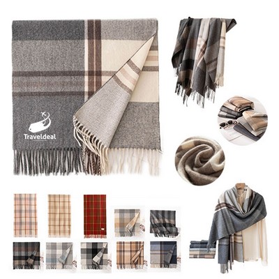Cashmere plaid scarf