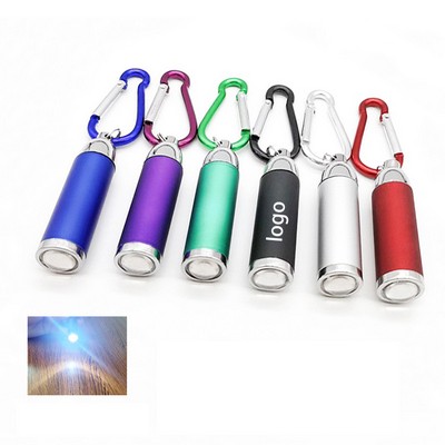 Portable Mini Metal Compact Flashlight LED Torch With Carabiner