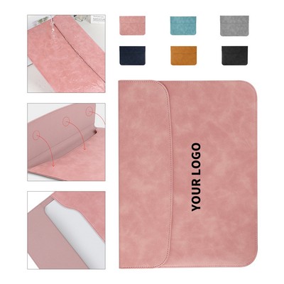 PU Leather Laptop Sleeve With Waterproof Protection