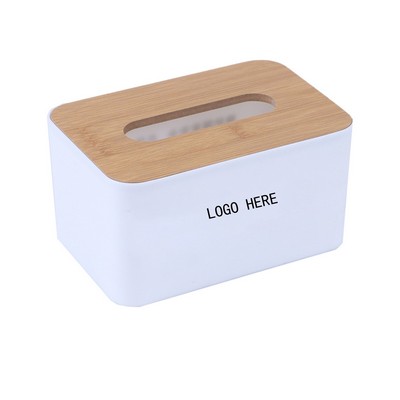 Plastic Bamboo And Wood Cover Tissue Box