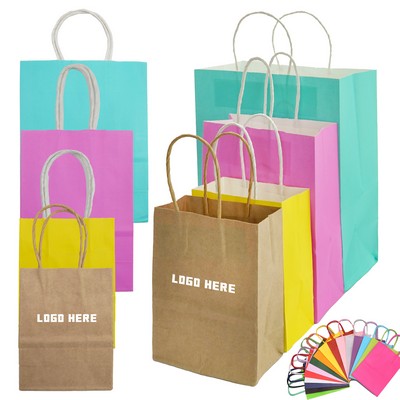 Colorful Paper Gift Bags with Handles