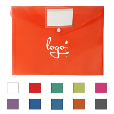 Transparent A4 Document Bag With Label