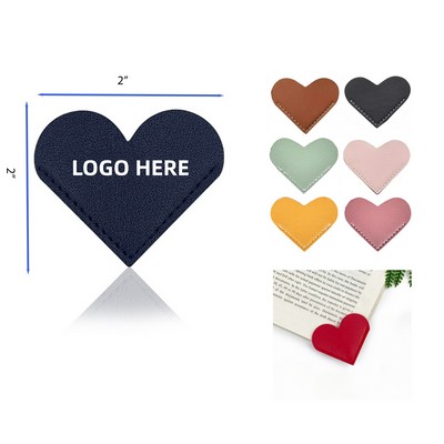 Heart-Shaped Leather Bookmarks