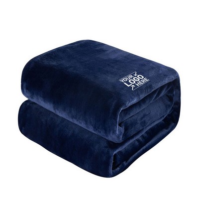 Soft Travel Flannel Throw Blanket – 300GSM Lightweight, Warm, Machine Washable for Airplane