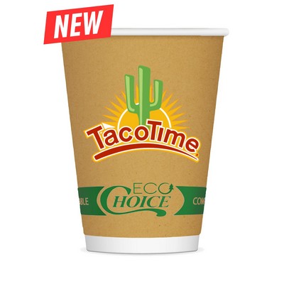 12 Oz. Insulated Kraft Paper Cup, Digital