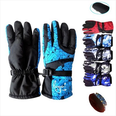 Outdoor Waterproof Touchscreen Ski Gloves(Ocean)