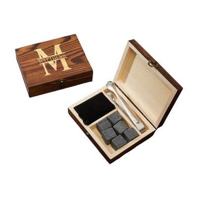 6pcs Ice Stone With Wooden Whiskey Gift Set