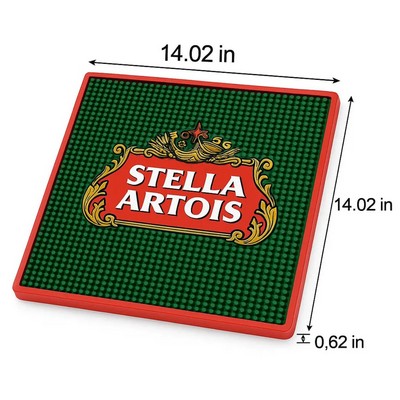 Premium PVC Bar Mat 14.02"*14.02"*0.62"
