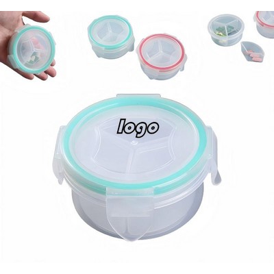 Detachable Portable Three-Compartment Pill Box