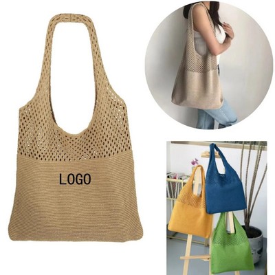 Crochet Mesh Beach Tote Bag