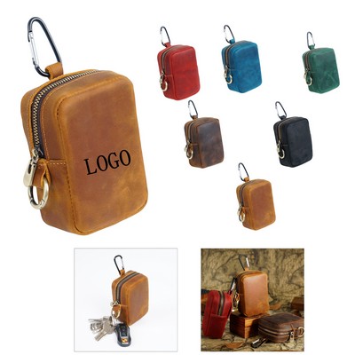 Vintage Cowhide Mini Waist Pouch