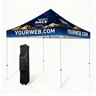 Premium 10' Hex Frame with Custom Full-Color Canopy