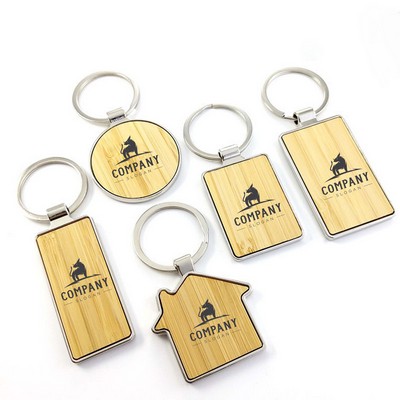 Bamboo Car Keychain