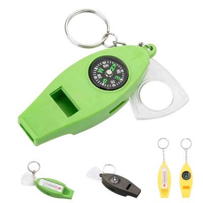4" 1 Multifunctional Emergency Survival Whistle Compass