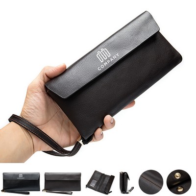 Genuine Leather Wristlet Clutch Wallet Purses