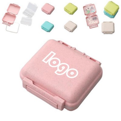 Eco-Friendly Portable Straw Pill Box