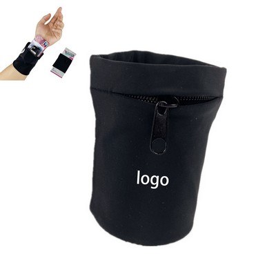 Sports Arm Band For Running And Fitness Adjustable Wrist Phone Wallet With Zipper