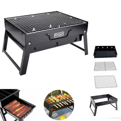 Folding Portable Charcoal Barbecue Grill