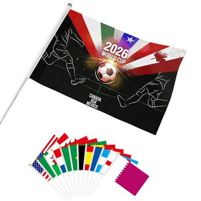 2026 World Cup Custom Handheld Flag