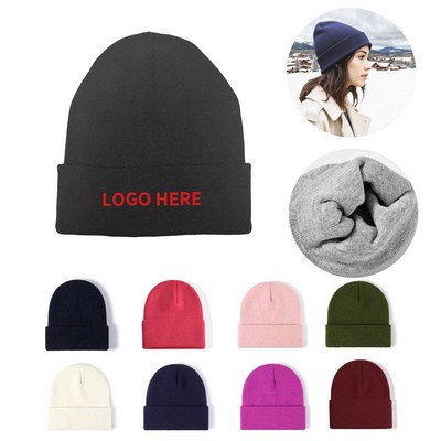 Affordable Custom Branded Knit Cap with Cuff