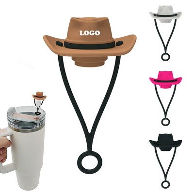 Cowboy Hat Silicone Dust-Proof Straw Topper