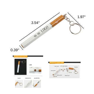 LED Flashlight Keychain Lighter